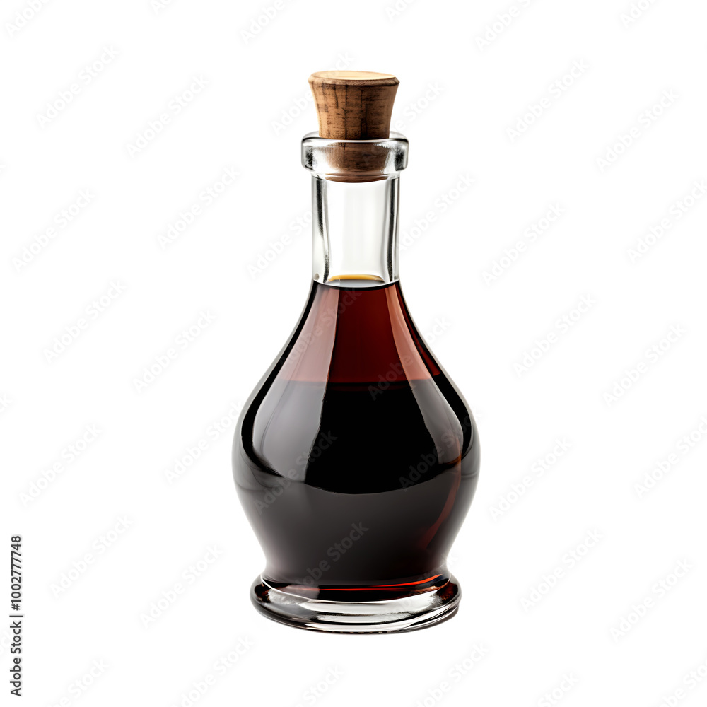 A bottle of balsamic vinegar isolated on transparent A bottle of balsamic vinegar isolated on transparent