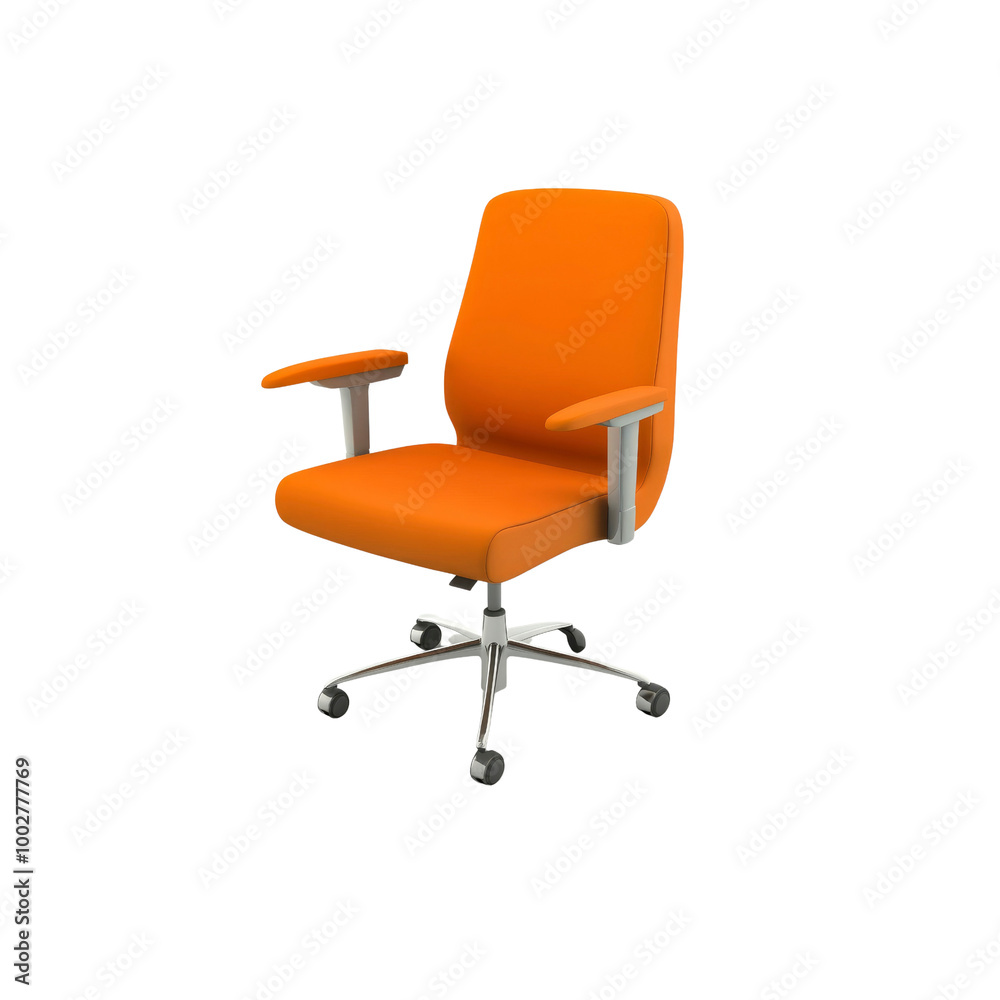 Orange Office Chair with Swivel Base Orange Office Chair with Swivel Base