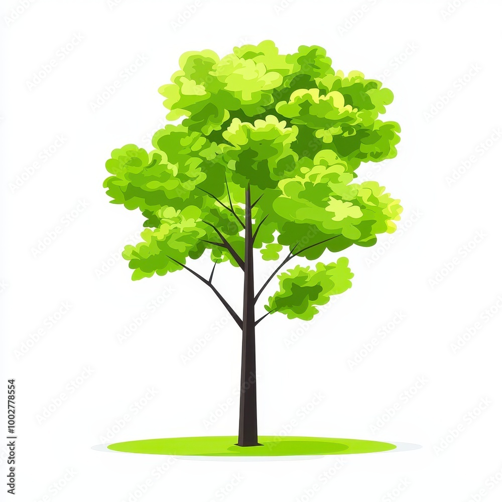 Obraz premium Isolated Ebony Tree with Dark Bark