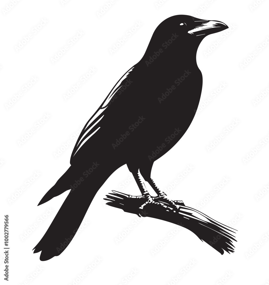 Fototapeta premium silhouettes of birds,bird, silhouette, animal, nature, illustration, vector, birds, crow, black, isolated, beak, bullfinch, branch, wildlife, white, wing, raven, feather, winter, cartoon, art, fly, tr