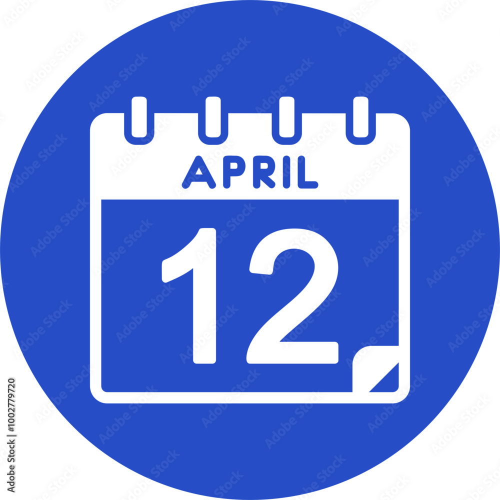 12 April Vector Icon Design 12 April Vector Icon Design
