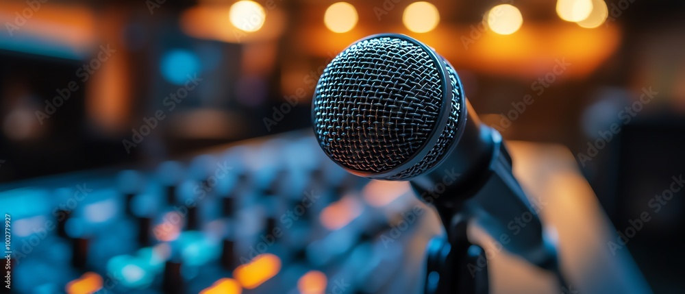 A hand adjusting a microphone during a virtual consulting session, virtual consulting setup, remote business meeting A hand adjusting a microphone during a virtual consulting session, virtual consulting setup, remote business meeting