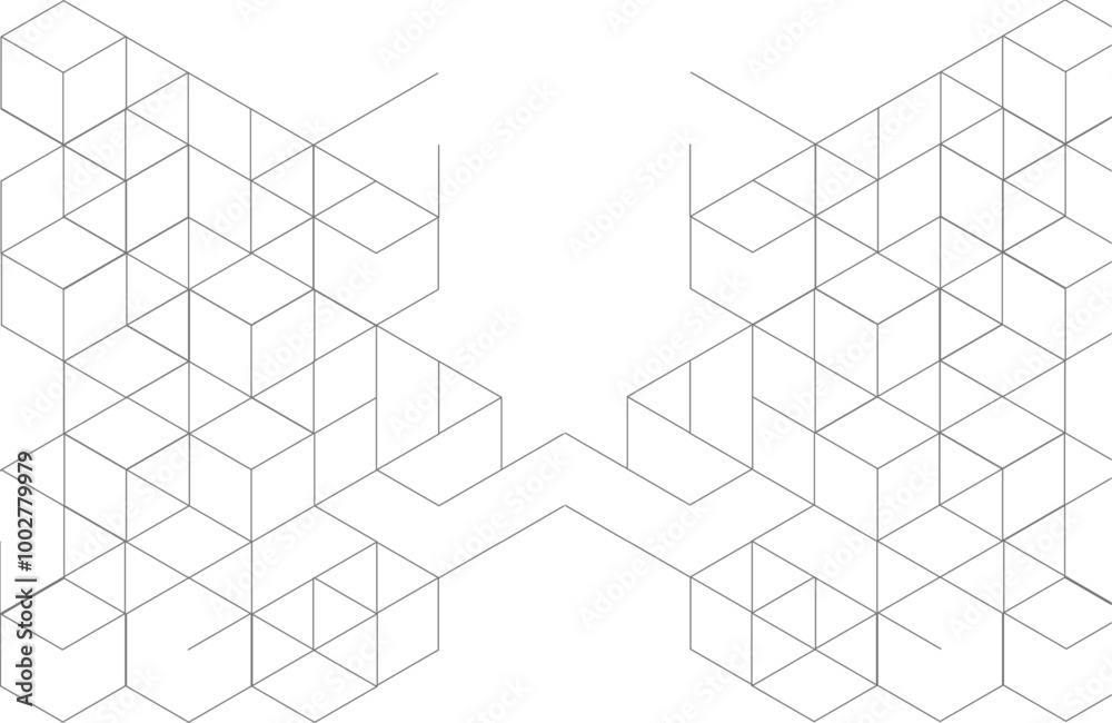  Abstract geometric  hexagonal and molecular banner  can be used for science, technology and medicine