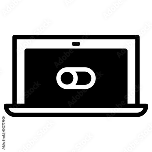 Laptop Off Simple Solid Icon