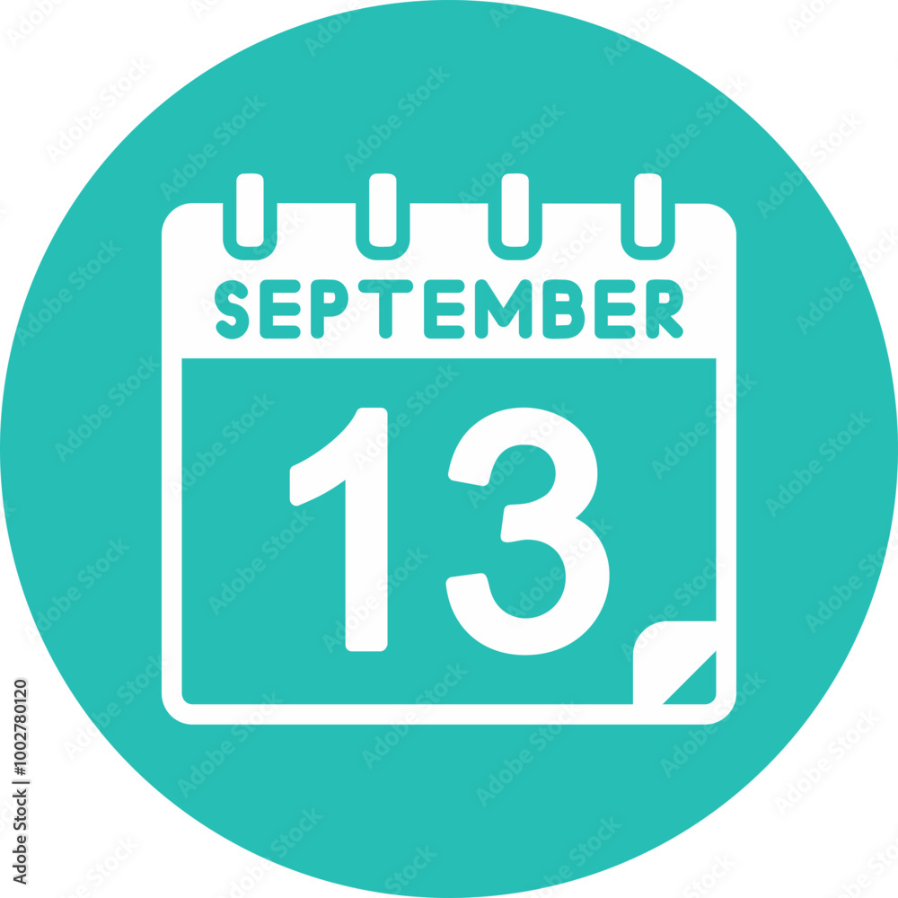 13 September Vector Icon Design 13 September Vector Icon Design