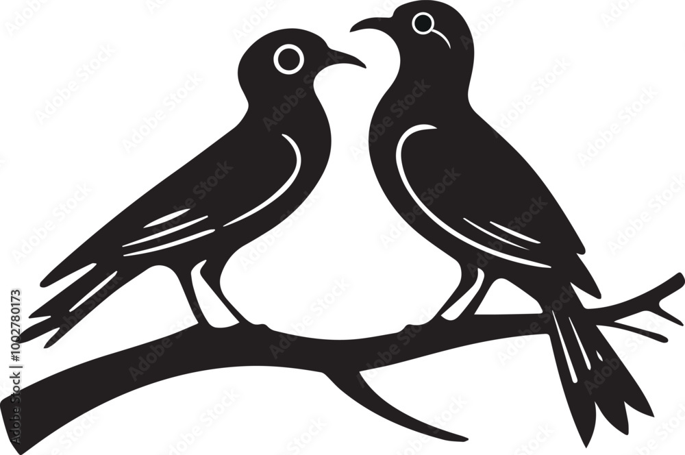 Parrot icon silhouette vector style