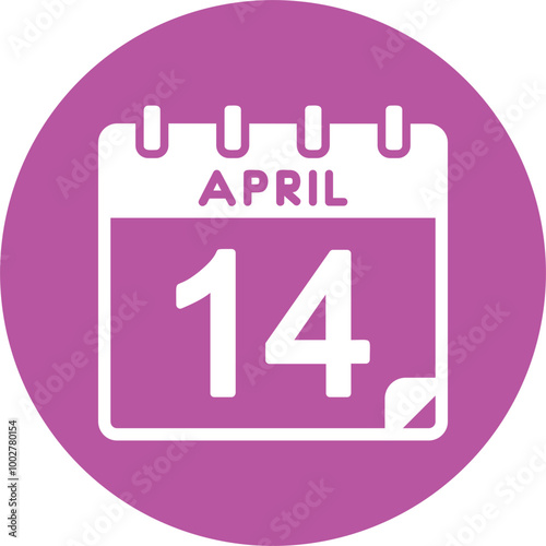 14 April Vector Icon Design