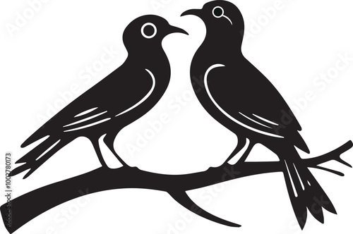Parrot icon silhouette vector style