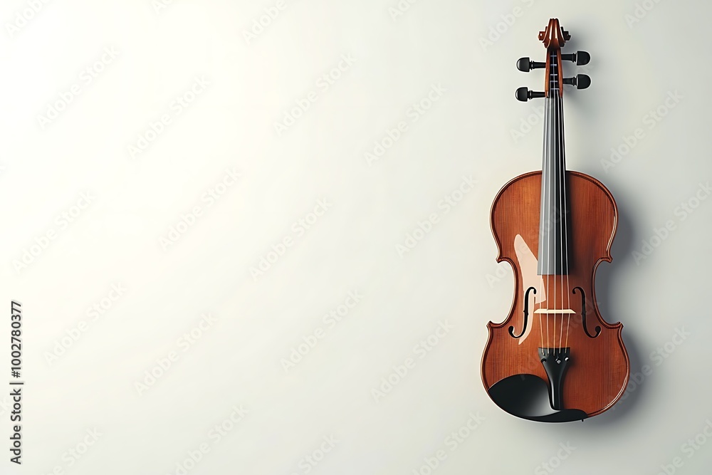 Fototapeta premium Violin on a White Background