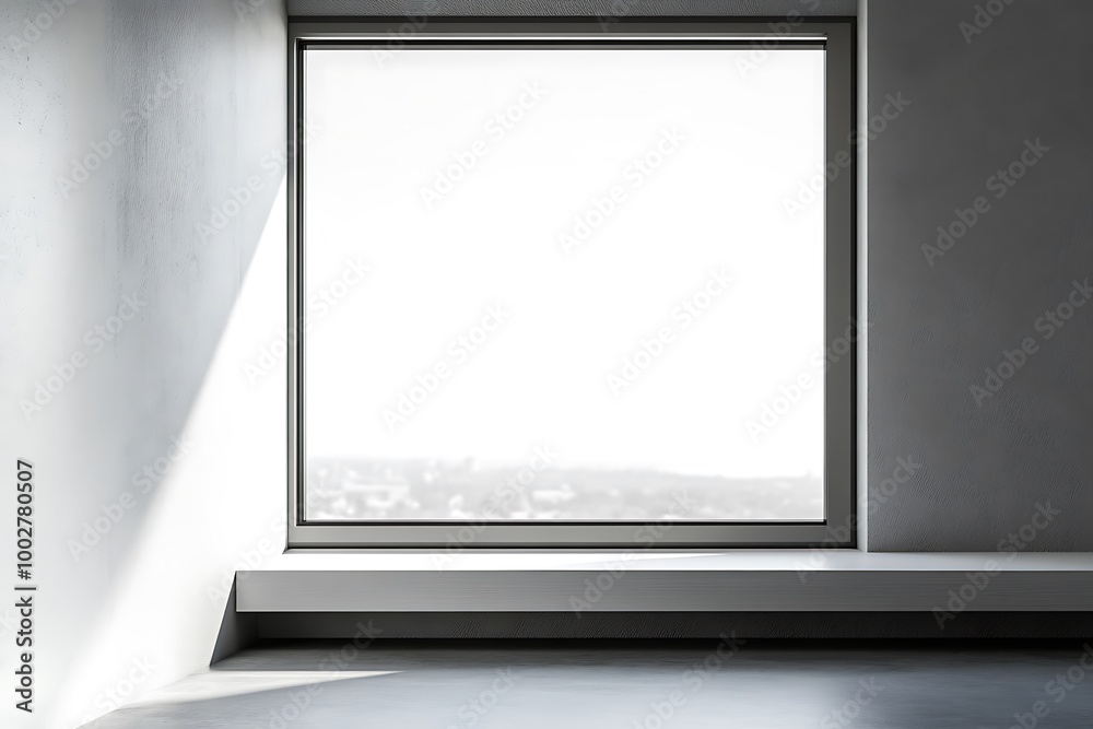 Modern Window with Sunlight and Window Seat Modern Window with Sunlight and Window Seat