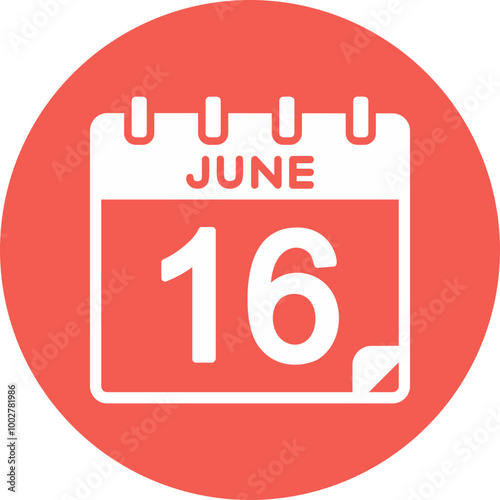 16 June Vector Icon Design