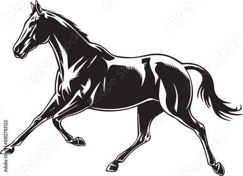  Hors icon silhouette vector style