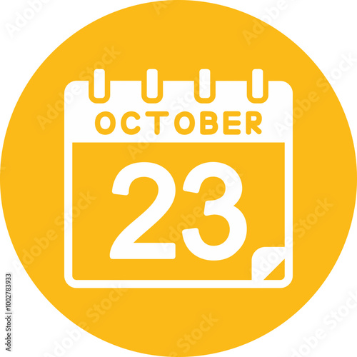 23 October Vector Icon Design