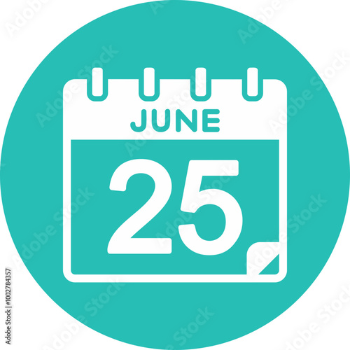 25 June Vector Icon Design