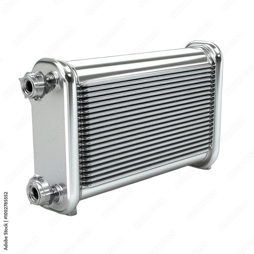 Fototapeta premium Isolated Car Intercooler Design on White Background