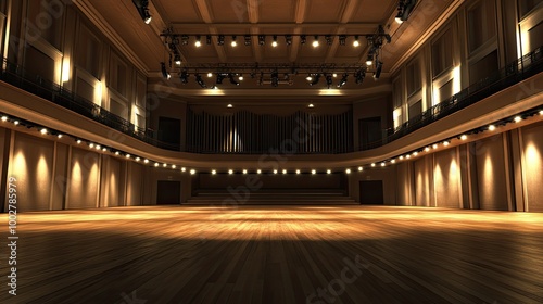 Wallpaper Mural An empty indoor concert hall with elegant lighting and plenty of room for copy Torontodigital.ca