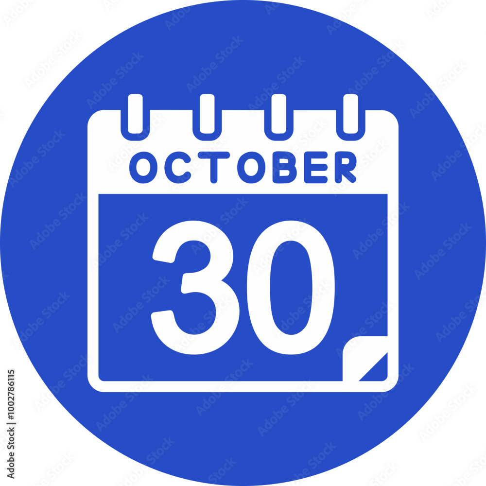 30 October Vector Icon Design