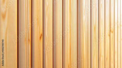 Modern Light Pine Wood Panels in Sunlight