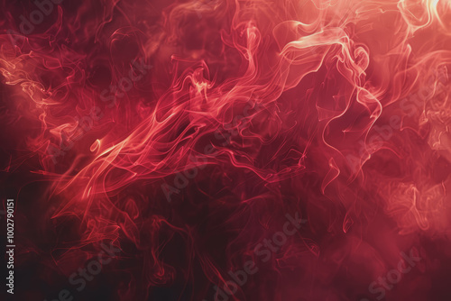 The abstract background of red flames combined with black gives a hot feeling.