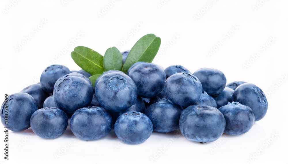 Fototapeta premium Bilberry on white background. Bilberry Fruit Isolated.
