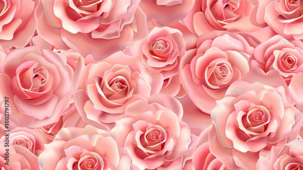 A Vibrant Arrangement of Soft Pink Roses Creating a Lush Floral Backdrop for Decorations A Vibrant Arrangement of Soft Pink Roses Creating a Lush Floral Backdrop for Decorations