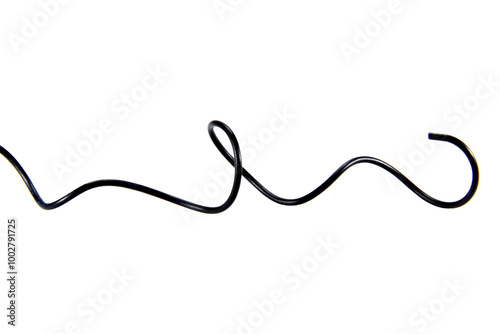 wire cable of usb and adapter isolated on transparent background.
