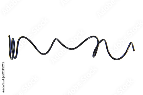 wire cable of usb and adapter isolated on transparent background.