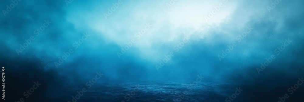 A mysterious blue landscape with fog A mysterious blue landscape with fog