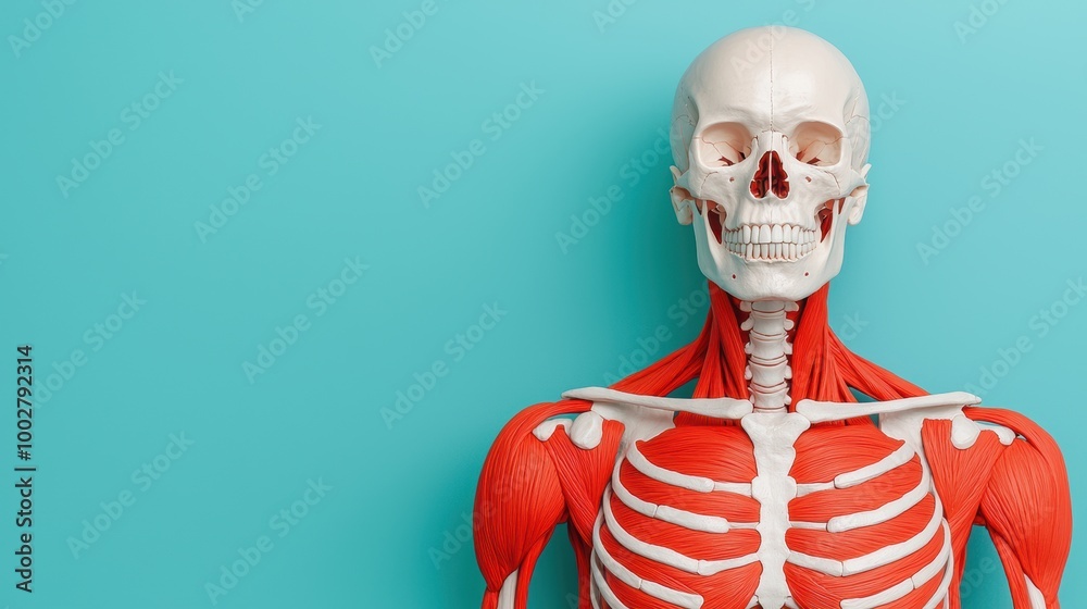 Anatomical Model Displaying Human Muscles and Skeleton Anatomical Model Displaying Human Muscles and Skeleton