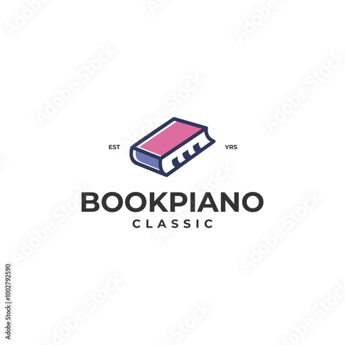 Creative Logo Design Featuring Book and Piano Concept