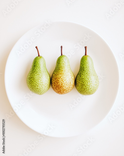 Pears are isolated on a cle...