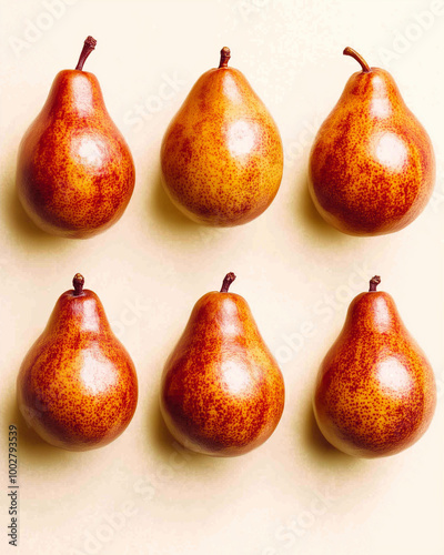 Pears are isolated on a cle...