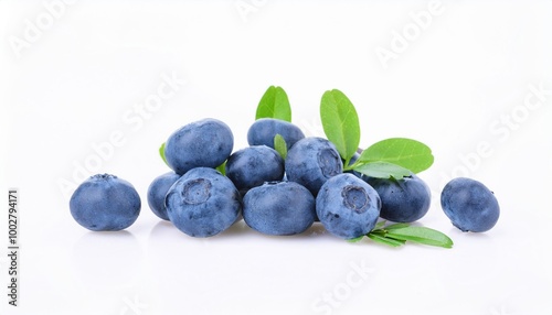 Blueberry on white background. Blueberry Fruit Isolated.