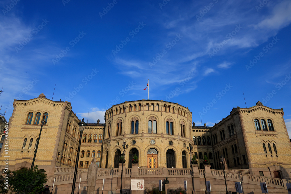 Obraz premium View of the Parliament in Oslo