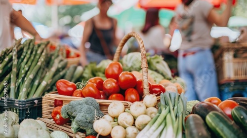 Fresh Vegetables at Local Market Stall