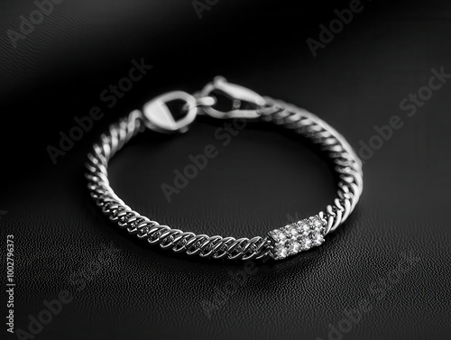 Diamond bracelet with a minimalist line design, simple and sophisticated, bracelet, diamond, line design, elegant