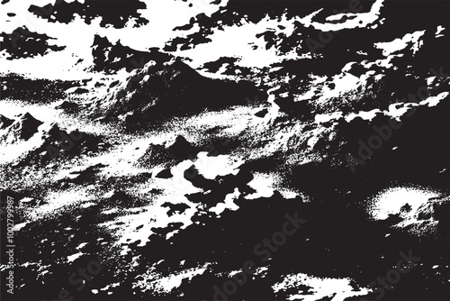 Close-Up of a Textured Black and White Powder Backdrop