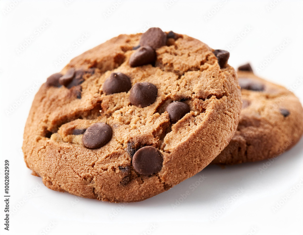 chocolate chip cookies isolated on white background; studio shot; high quality photo chocolate chip cookies isolated on white background; studio shot; high quality photo