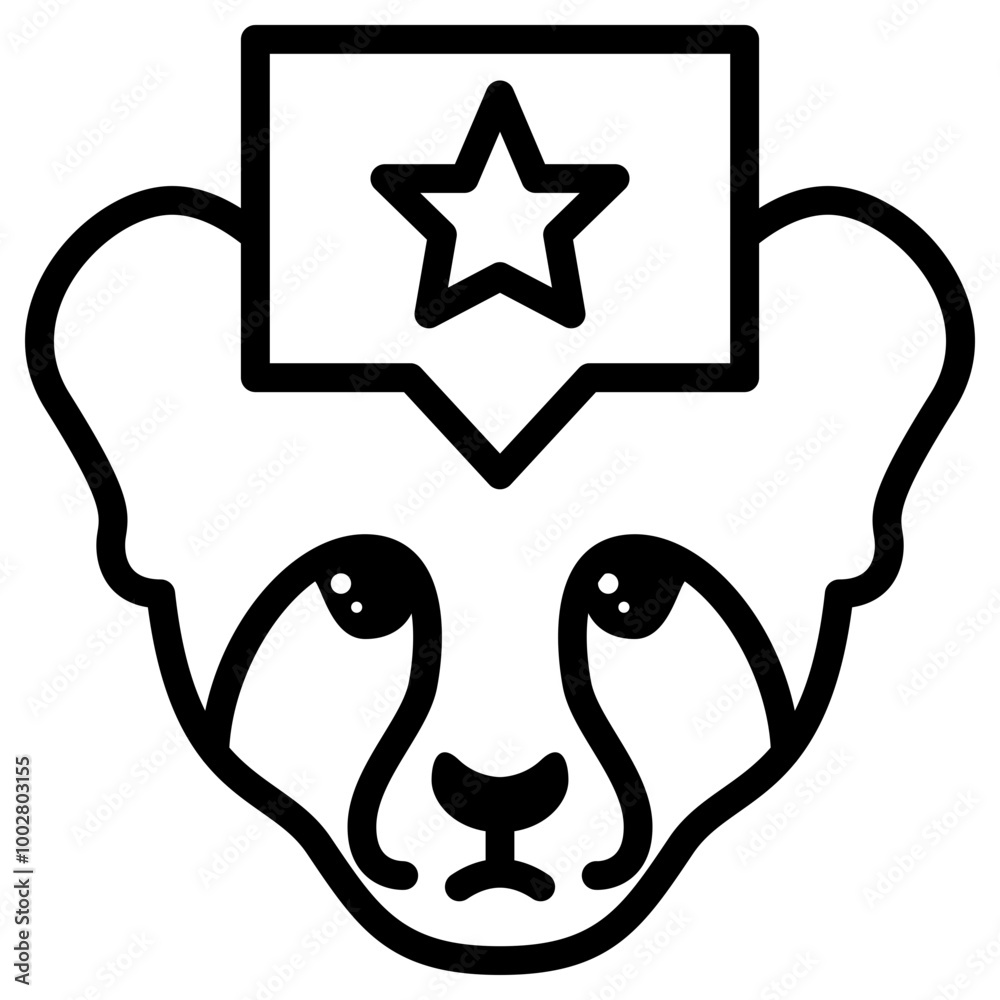 Baby Cheetah Favorite Icon. Simple Animal Head Vector Illustration. Baby Cheetah Favorite Icon. Simple Animal Head Vector Illustration.