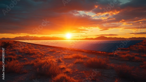 Innovative Renewable Energy Startup Concept Featuring a Solar Farm for Sustainable Solutions