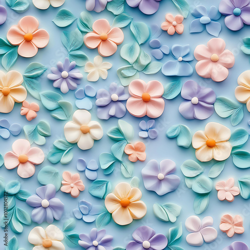 flower, seamless pattern, the beauty of the colors of flower petals