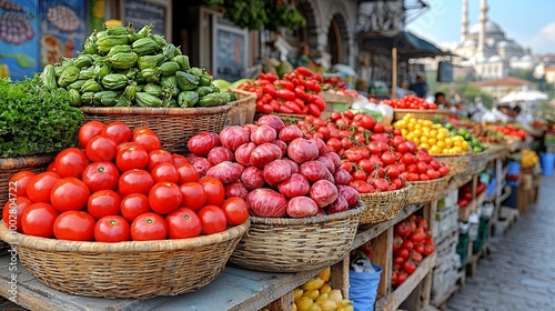 Vibrant Market Scene in Traditional Istanbul