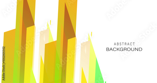 Dynamic abstract background featuring intersecting shapes in vibrant hues of yellow and green, creating a modern visual effect