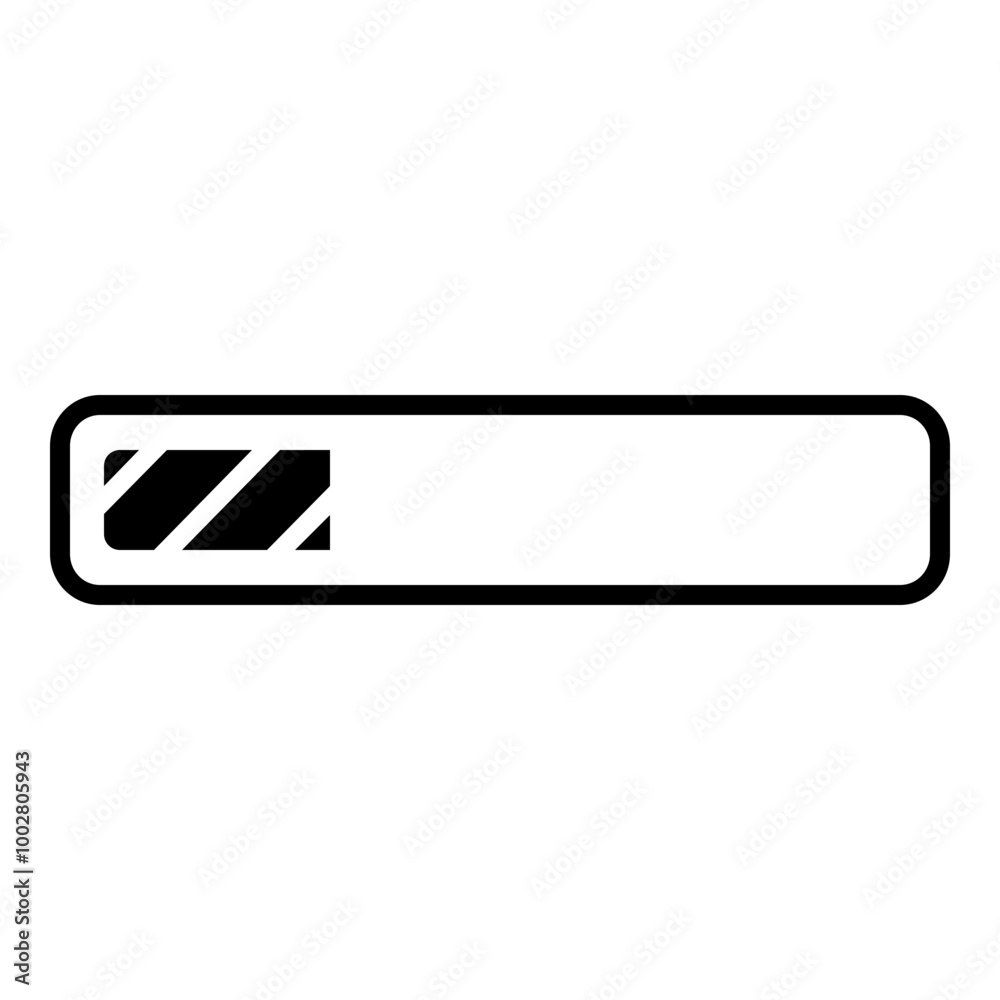 Loading Bar Icon. Simple Waiting Symbol Vector Illustration. Loading Bar Icon. Simple Waiting Symbol Vector Illustration.
