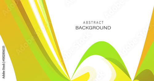 Dynamic abstract background featuring intersecting shapes in vibrant hues of yellow and green, creating a modern visual effect