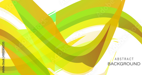 Dynamic abstract background featuring intersecting shapes in vibrant hues of yellow and green, creating a modern visual effect