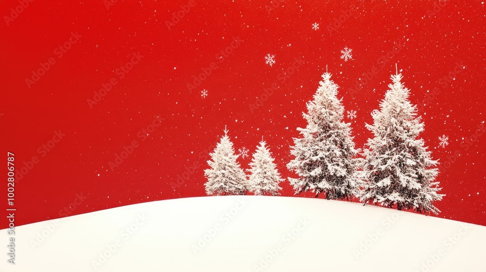 Red background with a red border. Red Christmas decorations, Merry Christmas card. Winter holiday theme. Happy New Year. Space for text. Red background with a red border. Red Christmas decorations, Merry Christmas card. Winter holiday theme. Happy New Year. Space for text.
