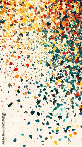 Floral, Colorful Flowers, Abstract Image, Texture, Pattern Background, Wallpaper, Cover and Screen for Smartphone, PC, Laptop, 9:16 and 16:9 Format