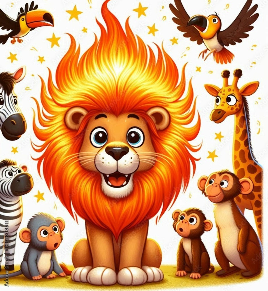 The lion is the leader of the animals The lion is the leader of the animals