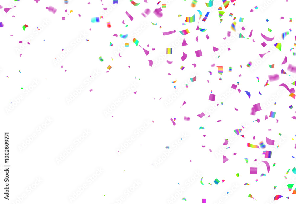 Abstract colorful confetti background. Isolated on the white. Vector holiday illustration.